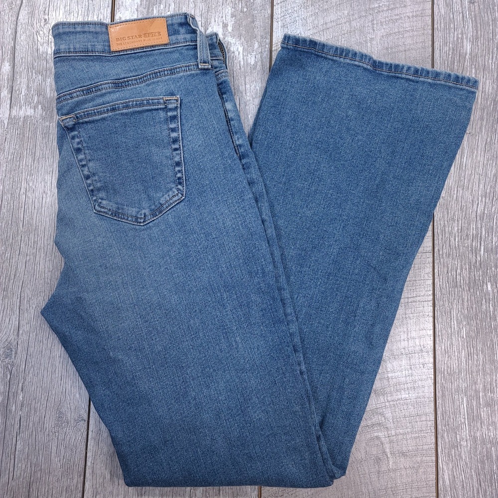 Big Star Bootcut Jeans Women 32x32 Blue B-Type 03 Medium Wash Denim Flare